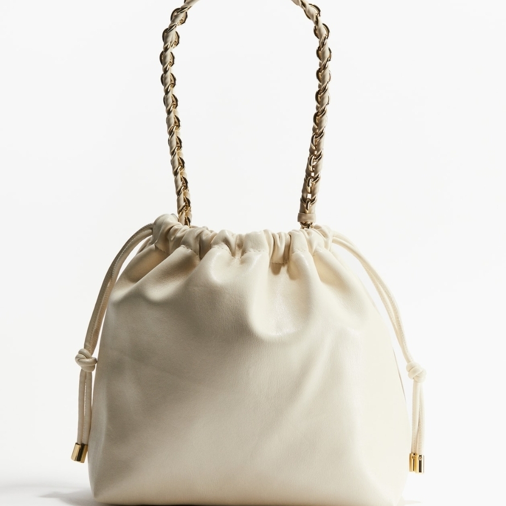 H&M White Drawstring Bag - Picture 5 of 8